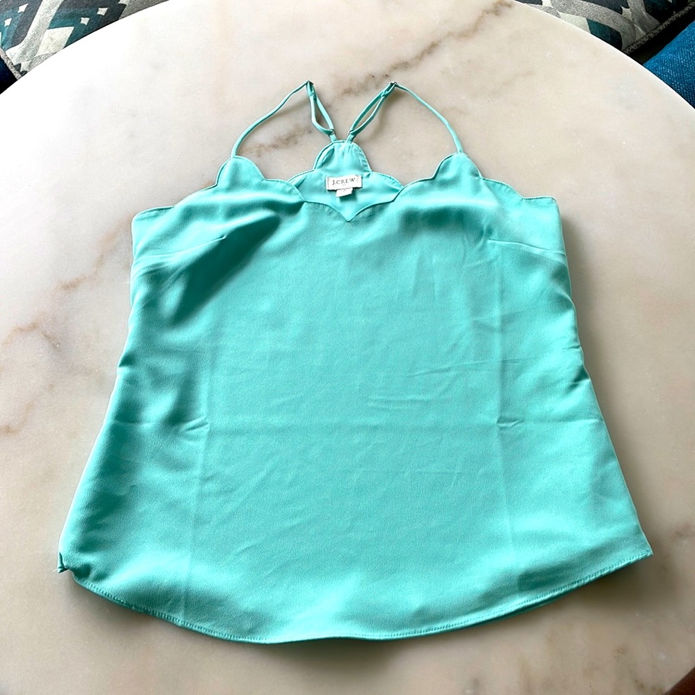 J Crew tank top blouse Aqua